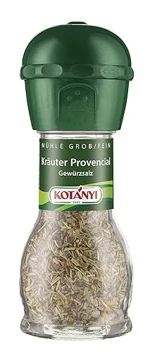 KOTÁNYI Kräuter Provencial Mühle, 33 g - Mediterraner Genuss - Kräuter für Fisch, Fleisch und Grillgerichte, verleiht mediterranen Speisen eine unverwechselbare Note. Ideal für Öle, Essige und Marinaden.
