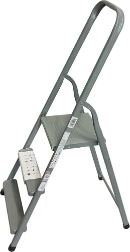 VaGo Haushaltsleiter Klappleiter Stehleiter 3 Stufen Mehrzweckleiter Stahl