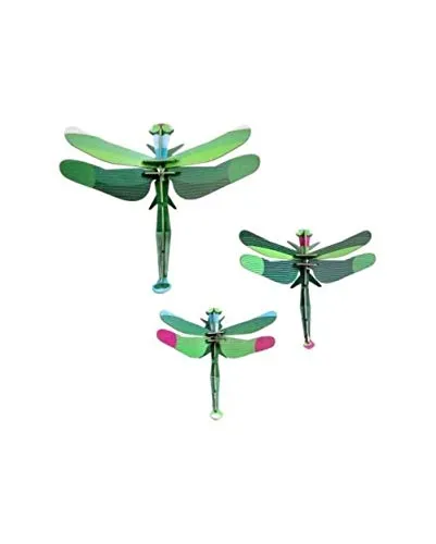 Studio Roof Wanddekoration Libellen, Grün, 3 Stück in grün von STUDIO ROOF