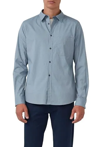 s.Oliver Slim Fit Baumwollhemd mit Kentkragen - Elegantes Slim Fit Hemd aus weicher Baumwolle mit feinem Allovermuster, Kentkragen und praktischer Brusttasche – ideal für stilvolle Anlässe.