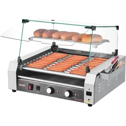 VEVOR Hot Dogs Elektrogrill 2200W - Hot Dog Maker mit unabhängiger Temperaturregelung, glattem Edelstahl und gleichmäßiger Erwärmung – ideal für Partys und Events.