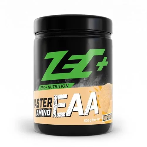 Zec+ Master Amino EAA Pulver – 8 essentielle Aminosäuren (Honigmelone) - Hochwertiges Pulver mit 8 essentiellen Aminosäuren für optimale Unterstützung der Ernährung. Ideal für Sportler und aktive Lebensstile. Vegan und Made in Germany – für höchste Qualitätsansprüche.