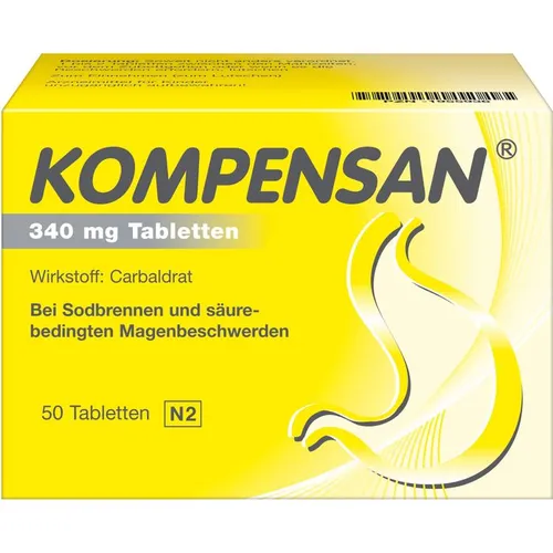 Kompensan 50 ST – Magen-Darm-Mittel - Kompensan 50 ST, zur Unterstützung der Magenpflege. Ideal zur Linderung von Magenbeschwerden. Praktische Tablettenform für eine einfache Einnahme.