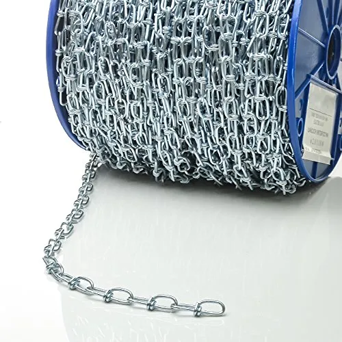 DQ-PP KNOTENKETTE | 2,8 mm | DIN 5686 | 5 m | Dekokette Zierkette Gartenkette Stahl VERZINKT Gliederkette Lampenkette Kette Deko Garten