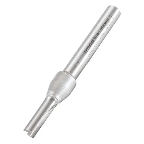 Trend Professioneller gerader Zwei-Rillen-Fräser-Bit, 1/4-Zoll-Schaft, 5 mm Schnittdurchmesser, Durchmesser von 2,0 mm bis 12,7 mm, Wolframkarbidspitze, 3/1 x 1/4 TC