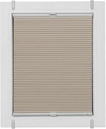 Sunlines Wabenplissee, beige (sand/weiß), 65cm, zweiseitig verschiebbar