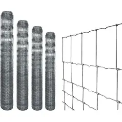 m verzinkter Wildzaun 80/6/30 Drahtzaun - Gartenzäune für Tiere und Garten, stabiler und langlebiger Zaun aus verzinktem Stahl, ideal für die Umzäunung von Tieren und Nutzflächen.