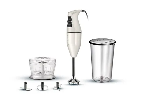 ESGE-Zauberstab E 120 Select Creme - Stabmixer Bundle - Stabmixer mit wechselbaren Messerklingen, ideal für vielseitige Anwendungen in der Küche. Gehäuse aus hochwertigem Kunststoff in eleganter Crème-Farbe.