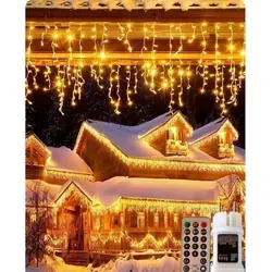 LED-Lichternetz 480-flammig, 15,75m - Warm- & Kaltweiß mit Fernbedienung - Vielseitige LED-Lichterkette mit 11 Modi und Timer für stimmungsvolle Dekorationen. Ideal für Innen- und Außenbereiche, schafft besondere Lichtakzente bei jeder Veranstaltung.