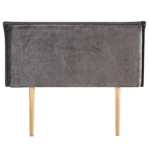 IDIMEX Kopfteil Saver mit Holzbeinen 120 cm in Grau - Polsterkopfteil aus Hochwertigem Chenille Stoff, Headboard Ideal für Einzelbetten, Bettkopfteil