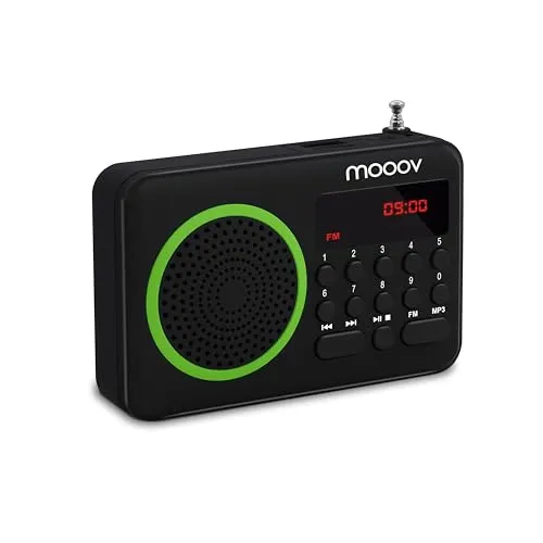 Metronic 477202 Tragbares UKW Radio Schwarz/Grün