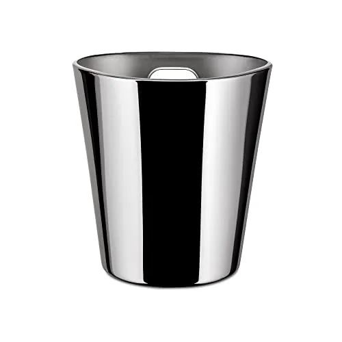 Alessi Weinkühler Bolly - Flaschenkühler aus glänzend poliertem Edelstahl, entworfen von Jasper Morrison in Zusammenarbeit mit Bollinger – ideal für stilvolles Servieren von Champagner.