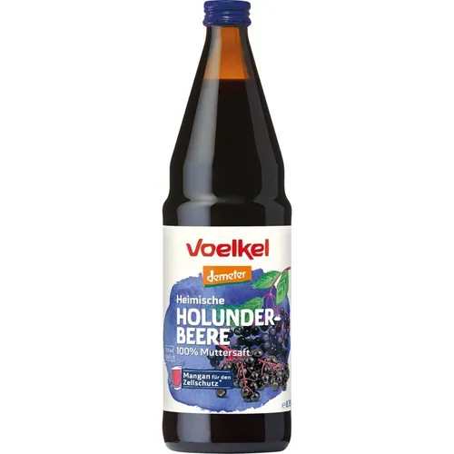 Heimische Holunderbeere Demeter 0,75l inkl 15 Cent Pfand | VOELKEL