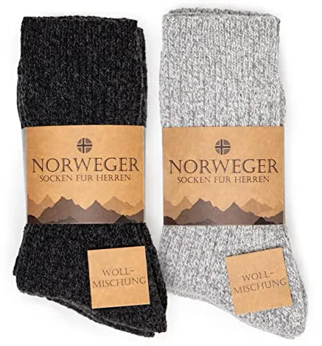 Occulto Herren Norweger Socken 6er Pack (Modell: Finn) Grau-Mix 39-42