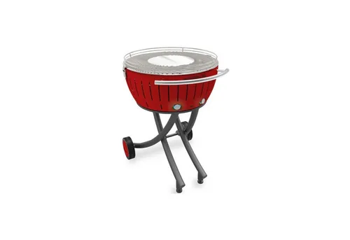 LotusGrill XXL (G600) - Feuerroter Gartengrill mit USB Anschluss - Grills der Kategorie Grills: Langlebiger Edelstahl, batteriebetriebener Lüfter und einfache Reinigung für ein perfektes Grillvergnügen, ideal für unebene Untergründe.