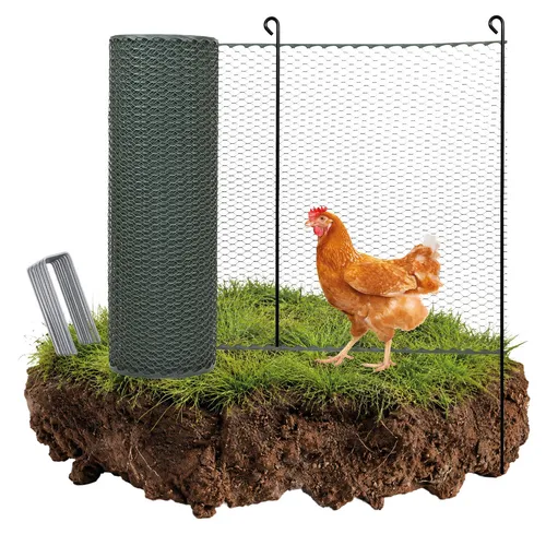 Hühnerzaun Geflügelnetz 12 m x 0,9 m