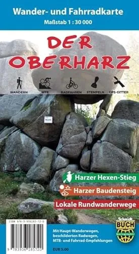Der Oberharz: Wander- und Fahrradkarte