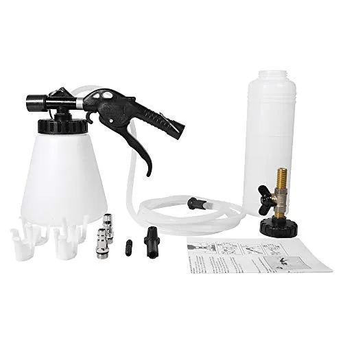 QUNNIE Druckluftgerät zum Entlüften von Bremsen, Entlüften von Druckluftbremsen Kit mit Nachfüllflasche