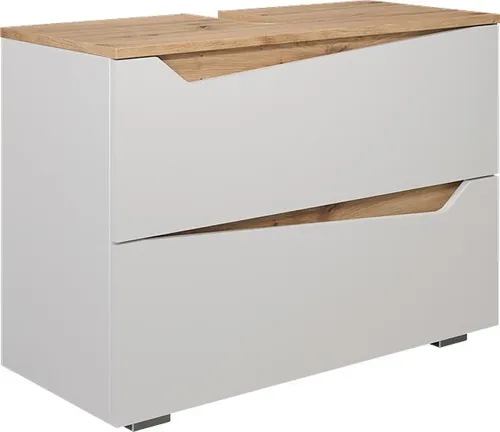 Vicco Waschbeckenunterschrank Marelle, Weiß/Artisan, 80 x 57.5 cm - Moderne Waschbeckenunterschrank mit 2 geräumigen Schubladen für optimalen Stauraum und stilvolle Ordnung im Badezimmer.