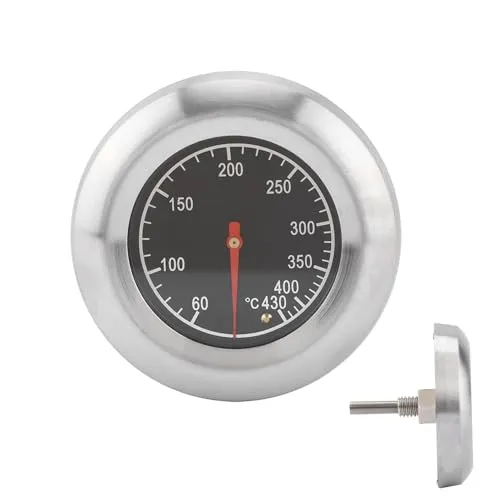SIXHAOBU Edelstahl Grillthermometer Barbecue Thermometer, Gasgrillthermometer 60-430℃/ 100-800℉ Grillthermometer für alle Holzkohlegrill, Grills, Smoker, Räucherofen, Backofen und Grillwagen