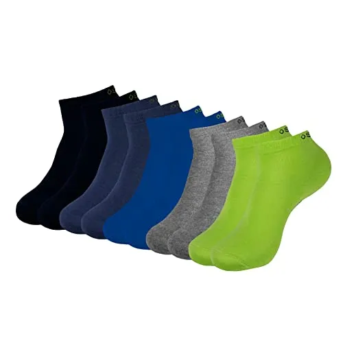 ONE STRANGE ROCK Herren Damen Sneaker Socken 5, 10, 15, 20, 30 Paar, Farbe:Blau/Grau/Grün - 5er Pack, Größe:39-42