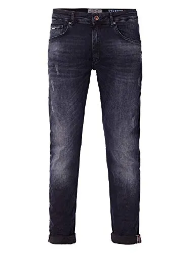 Petrol Industries Herren Men Denim Slim fit Anzughose, Blue Black, 38W x 30L