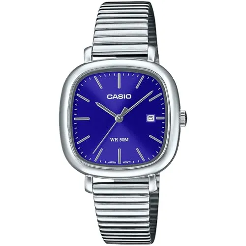 CASIO TIMELESS COLLECTION LTP-B166D-2AVEF Quarzuhr - Elegante Damenuhr mit analogem Zifferblatt und Edelstahlarmband, wasserdicht bis 5 bar – perfekt für jeden Anlass.
