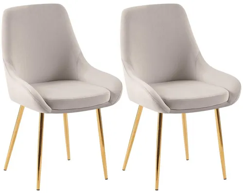 furnicato Esszimmerstuhl Set Elmira grau 86x50x53 cm