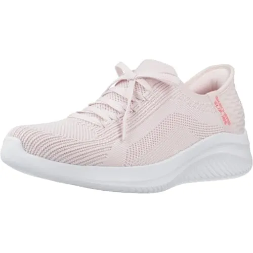Skechers Damen Sneakers,Sports Shoes, Light Pink Textile/Trim, 37.5 EU