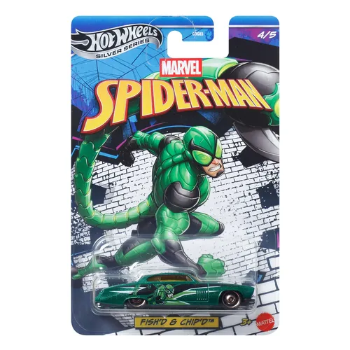 Hot Wheels JKX28 Silver Series Spider-Man Fish'd & Chip'd