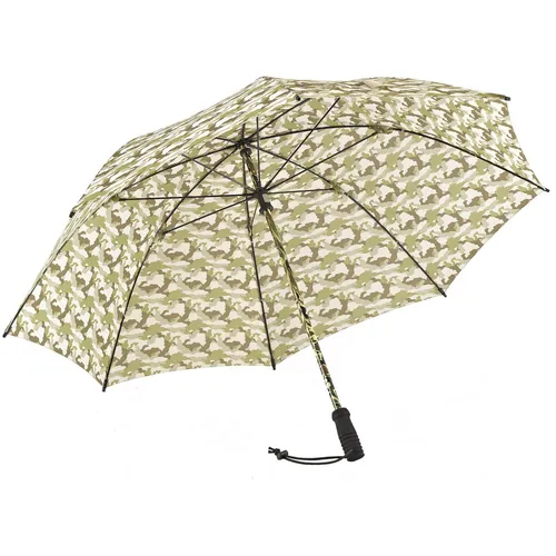 Euroschirm Swing Handsfree Camouflage - Stockschirm für Wanderer und Trekker, mit Teleskop-Glasfaser-Schaft und einfach zu befestigen an Rucksäcken, ideal für flexiblen Schutz bei Wind und Wetter.