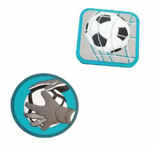 McNeill McTaggie-Set 2-teilig Rucksackzubehör Tasche Soccer Blau Weiß Neu