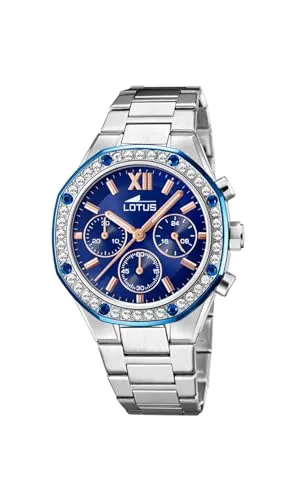 Lotus Quarzuhr Chronograph Excellent Blau - Chronographen mit modischem Design, wasserdicht bis 5 bar und präzise Stoppfunktion für sportliche Aktivitäten.