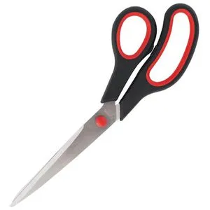 D.RECT Büroschere Sg-250, 25 cm, Universalschere, aus Edelstahl, rostfrei, schwarz