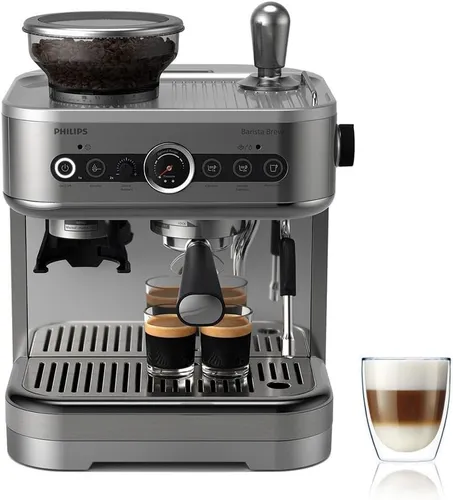 PHILIPS Barista Brew Halbautomatische Espressomaschine - Barista-Qualität, 250g Bohnenbehälter und intuitive Anleitung für perfekten Espresso