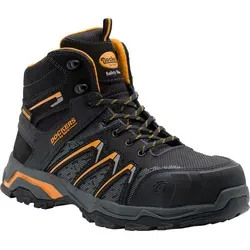DOCKERS by GERLI SPRINTER HIGH S3 Sicherheitsschuhe Herren - Größe 43 EU - Wanderschuhe für den Arbeitsbereich, atmungsaktiv und mit rutschfester, durchstichsicherer Sohle. Ideal für Bau, Industrie und Logistik - sicher, bequem und stylisch.
