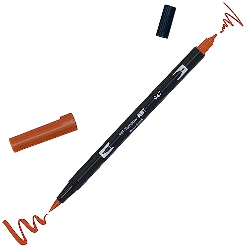 Tombow ABT-947 Fasermaler Dual Brush Pen mit zwei Spitzen, burnt sienna