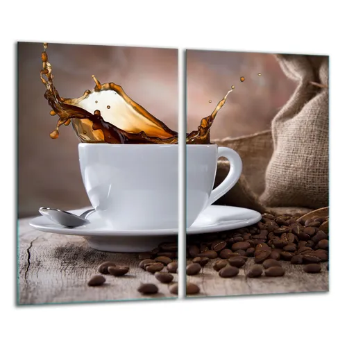 Glasscheidebrett 2x 30x52 Kaffee