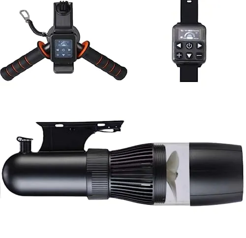 Elektrischer Unterwasser-Scooter, 500 W, 40 m freies Tauchen, Schnorcheln, Seescooter, bürstenloser Motor, 60 Minuten, abnehmbarer Akku, Wasserroller für Pool (4400 mAh)