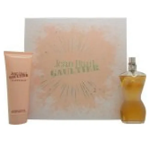 Jean Paul Gaultier Classique Geschenkset 50ml EDT + 75ml Körperlotion - Damen Eau de Toilette Geschenkset mit 50ml Duft und 75ml Körperlotion, ideal für eine luxuriöse Pflege und einen verführerischen Duft.