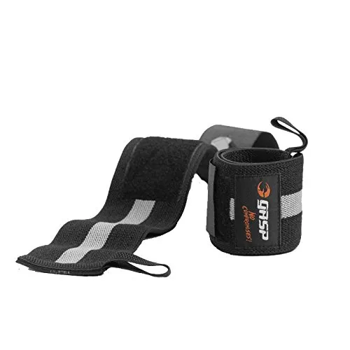 GASP Herren 1RM Wrist Wraps, Black/Grey