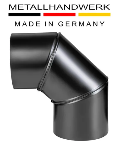 Armin Bay Ofenrohre Ofenrohr Bogen Gebläut verstellbar - Durchmesser 120 mm ohne Tür