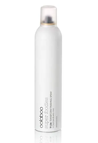 OOLABOO Superfoodies Tf I 04: Transform Finishing Spray, 400 ml - Flexibles Haarspray für starken Halt und müheloses Ausbürsten. Ideal für vielseitige Stylings und mit geprüfter Qualität für langanhaltende Ergebnisse.