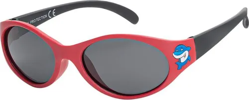 Jungen Mädchen Kinder Sonnen Brille Designer Modern Cool Abgefahren 30457 Rot-Schwarz