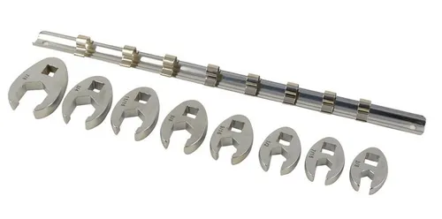 Hahnenfuss Steckschlüssel Set 8 tlg. Zöllig Krähenfuss / SAE / Stecknüsse Zoll