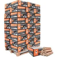 BBQ Buchenholzbriketts 972 kg - 100% Buche für Grill & Smoker - Grill-Werkzeuge, ideal für ein intensives Aroma beim Grillen und Smoken, 100% Buchenholz für gleichmäßige Hitze und lange Brenndauer.