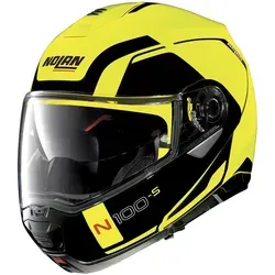 Nolan N100-5 Consistency N-Com Helm, schwarz-gelb, Größe XS - Motorradhelm mit Ultra-Wide Visier und UV 400 Sonnenvisier, ideal für optimalen Schutz und Komfort beim Fahren.