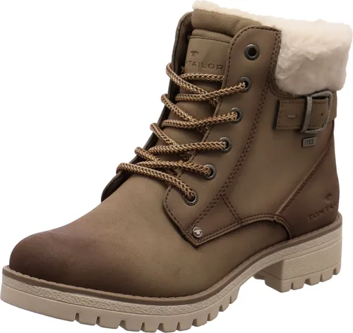 Tom Tailor Damen 4290100014 Mode-Stiefel, Taupe, 38 EU - Wanderschuhe mit TEX-Membran und warmem Futter für optimalen Komfort und Schutz bei jedem Wetter.