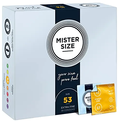 MISTER SIZE Kondome 36 Stück - Nominale Breite 53mm, gefühlsecht und feucht für intensiven Genuss