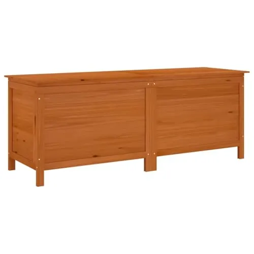 vidaXL Gartentruhe aus massivem Tannenholz - Auflagenbox aus robustem Tannenholz mit viel Stauraum und optimaler Belüftung durch Lattenboden, ideal für die ordentliche Aufbewahrung von Kissen und Spielzeug im Außenbereich.